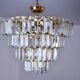 Kinkeldey chandelier, gold, cut glass, 4 levels, Germany, 1970