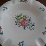 KG Lunéville earthenware ashtray with flower motifs Ø 18.5 cm
