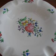 KG Lunéville earthenware ashtray with flower motifs Ø 18.5 cm