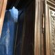 Antique Louis XIII armoire in solid walnut with carved doors