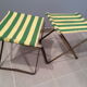 Lot vintage metal foldable stools