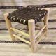 Tabouret Assise Tressée Cuir