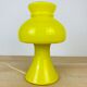 Mushroom lamp yellow glass space age 70's