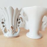 Set of 4 porcelain wedding vases