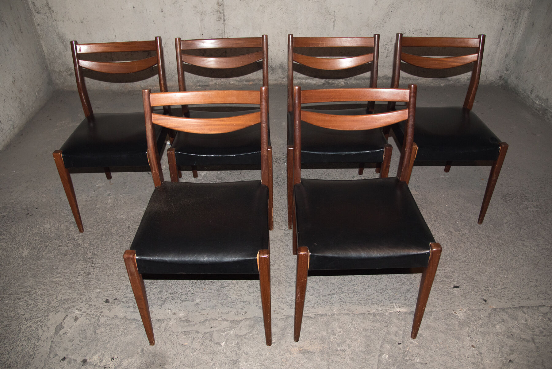 6 Scandinavian chairs 50/60s