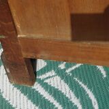 Small oak display case, old glass