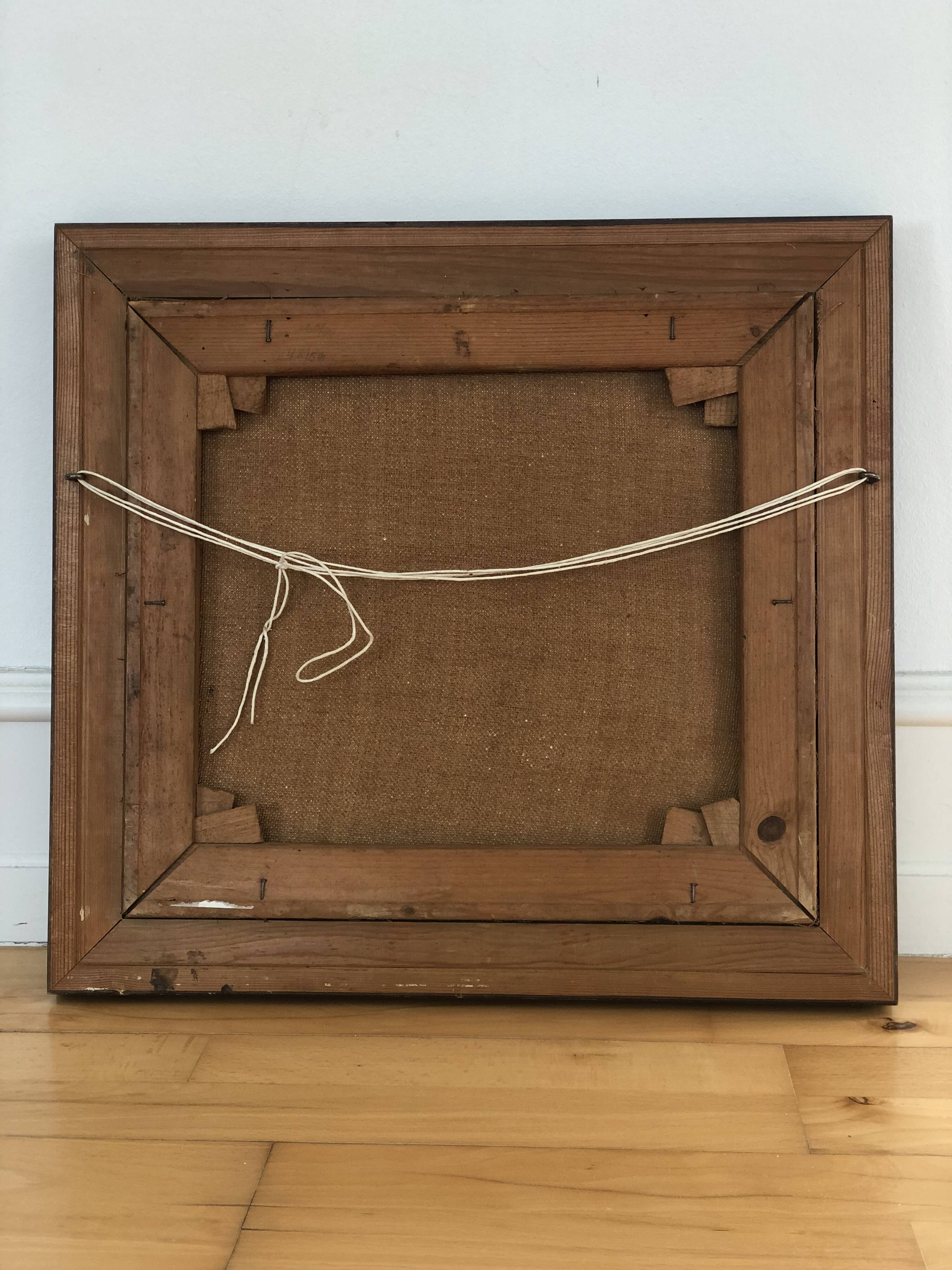 Vintage Original Cottage Oil Painting: Framed Countryside Art