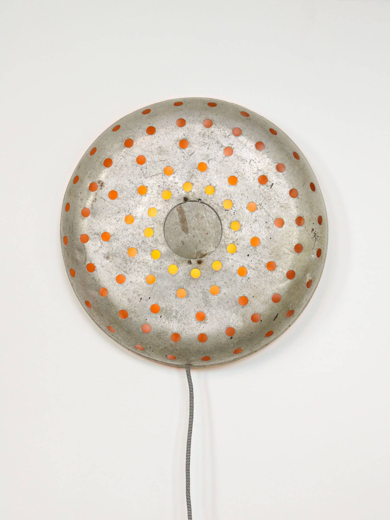 Mid-century Italian Perforated Metal Wall Lamp