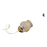 Lampe suspension baladeuse globe ancien verre transparent griffe de suspension en laiton LAMP-7384