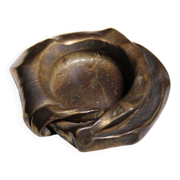 Bougeoir en bronze et bol par Lothar Klute | Allemagne 1987