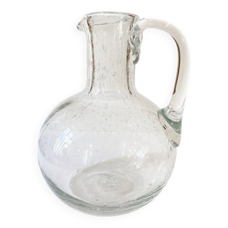 Pitcher in bubble glass, Biot style