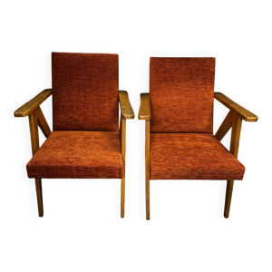 paire de fauteuils Vintage - compas