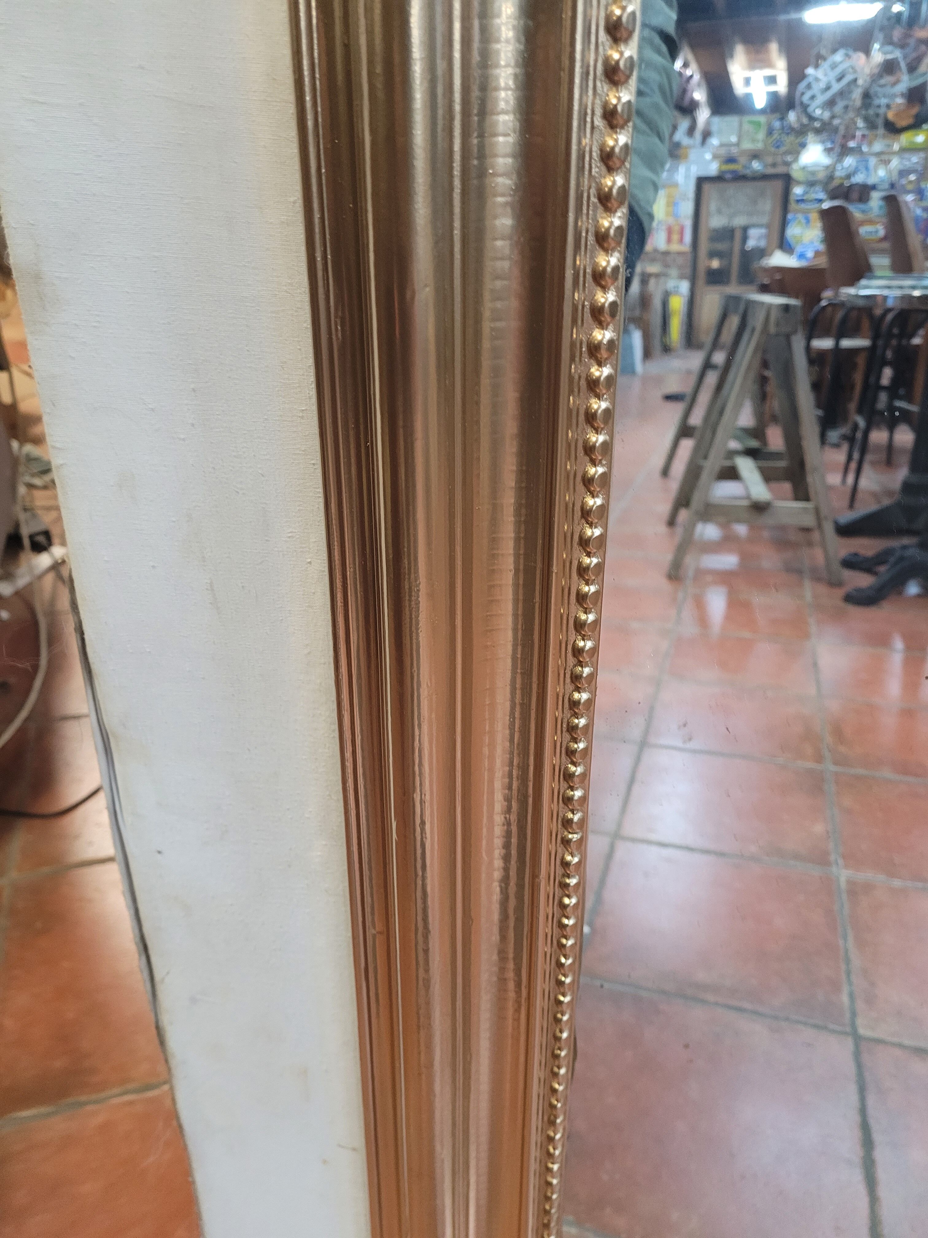 Old mirror Louis Philippe gilded mirror with mercury 124×88cms