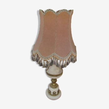 Large antique lamp in alabaster and bronze