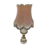 Grande lampe ancienne en albâtre et bronze