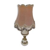 Grande lampe ancienne en albâtre et bronze