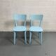 Paire de chaises bistro bleues