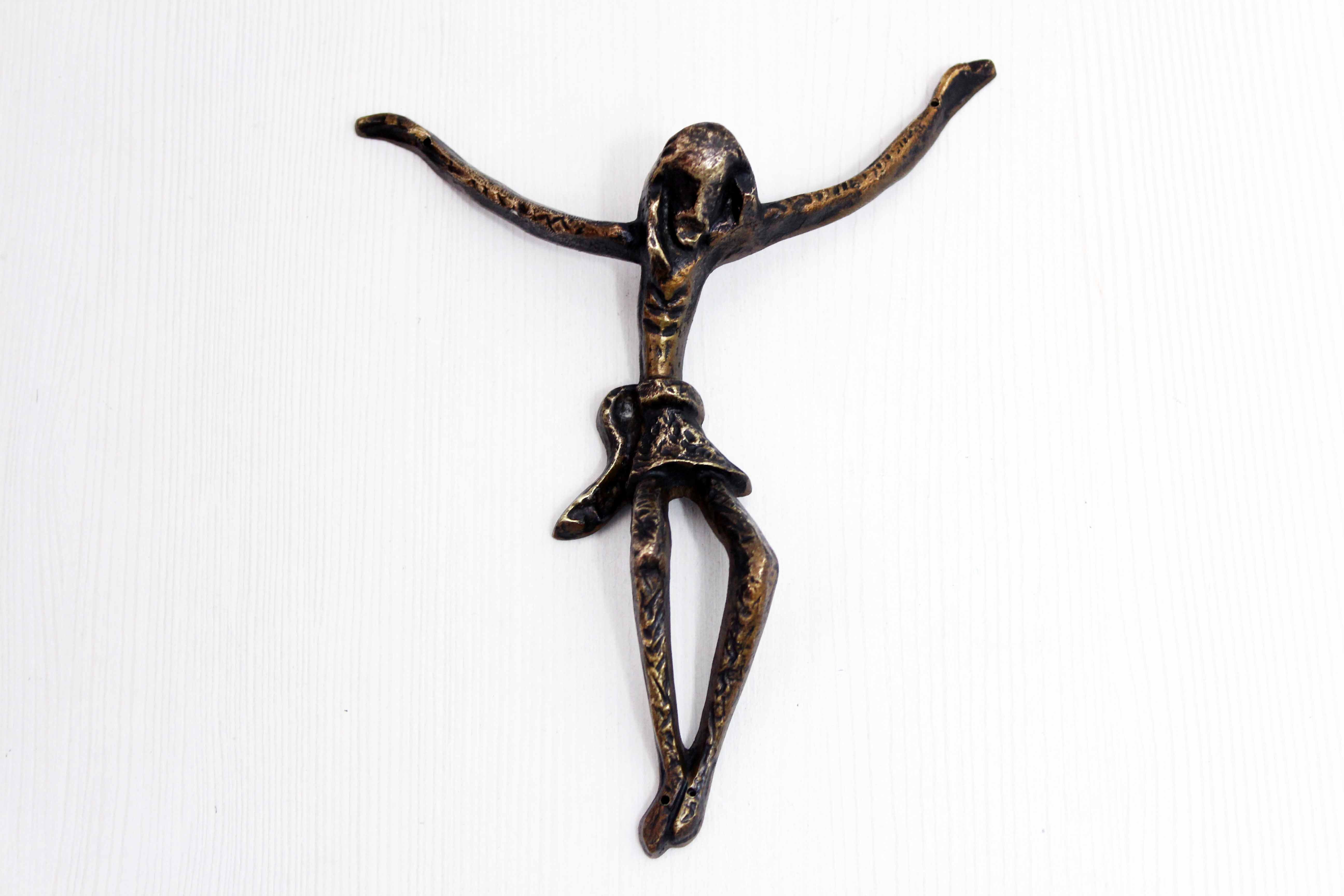 Modernist Christ in bronze