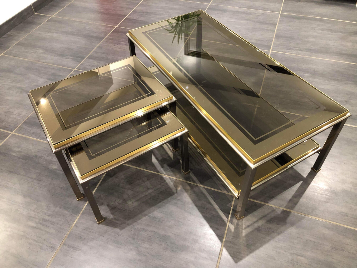 Set of Italian design coffee tables, 1970s
