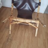 Rohe Noordworld 60s bamboo leather armchair