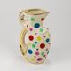 Boch Frères Pichet / Mid-Century Jug in Gold and Polka Dots, Belgium, 1950s