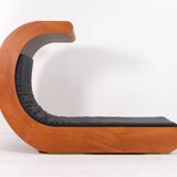 Vintage Unique Wave Chaise Lounge