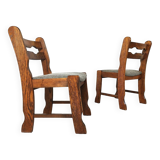 Chaises à repas vintage brutalistes, lot de 6 - 1970