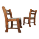 Vintage brutalist dining chairs, set of 6 - 1970s