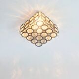Mid-Century Glass Wall Light or Ceiling Light from Limburg, Germany, 1960s