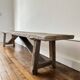 Millau bench solid oak antique - 200 cm