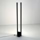 Sistema Flu black floor lamp by Rodolfo Bonetto for Luci Italia, 1980