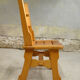 series of 6 brutalist chairs in blond oak, 1970