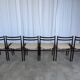 Ensemble de 6 chaises de salle à manger en bois de hêtre vintage / Style scandinave des années 50