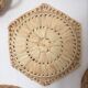 Wall composition of 9 wicker baskets and trays.