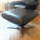 High back lounge chair + Hocker in leather by De Sede model DS-31