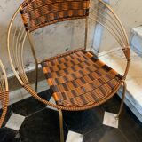 Series of 6 garden armchairs and patio Scoubidou', Italian Vintage Design 1950s
