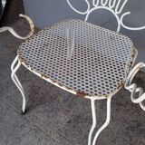 Pair of solid iron garden armchairs ep 1950