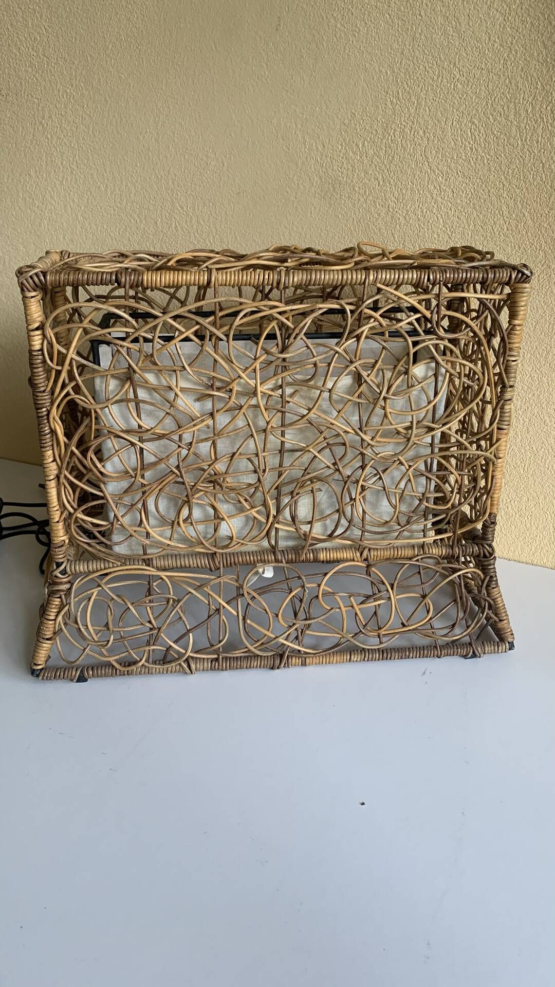 Vintage Wicker Table/ Floor Lamp