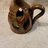 Vintage stoneware candle holder