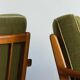 Paire de fauteuils vintage en bois et tissu