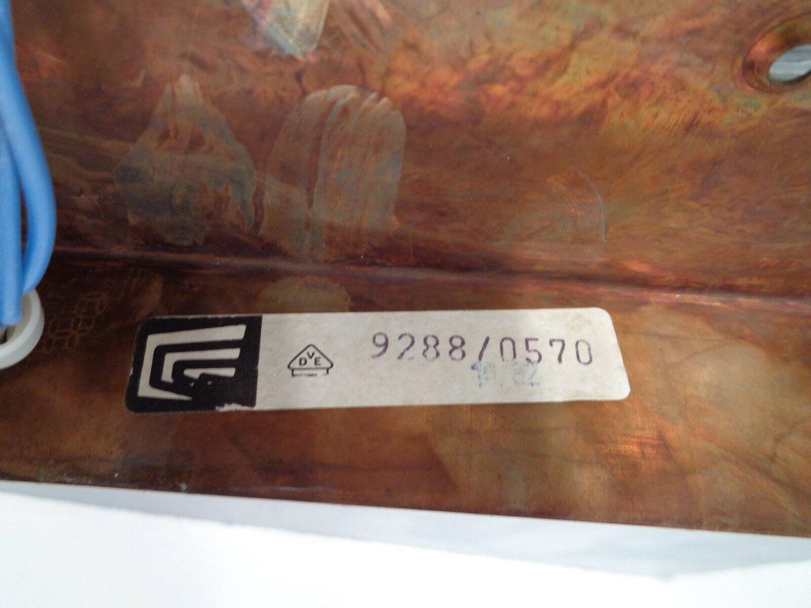 Copper and glass sconce from Cosack, Germany, 1960s.