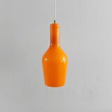 Orange Murano glass pendant lamp by Gino Vistosi for Vistosi, Italy 1960's
