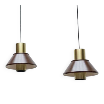 Mid-Century Danish Life pendant lamps by Jo Hammerborg for Fog & Mørup, 1960s, set of 2
