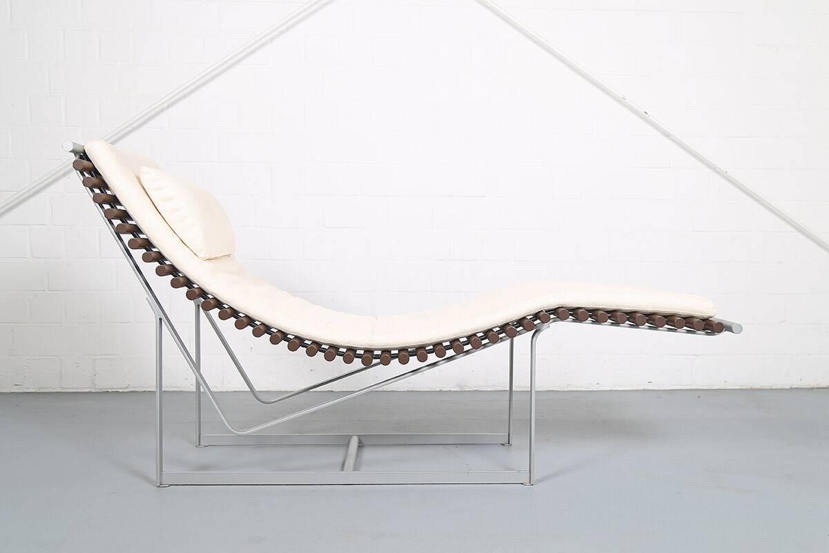 German Spine Back Lounge Chair Chaiselongue by Peter Strassl 70s