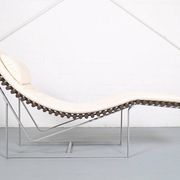 German Spine Back Lounge Chair Chaiselongue by Peter Strassl 70s