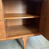 Large Danish vintage row in blond teak from the 60s
