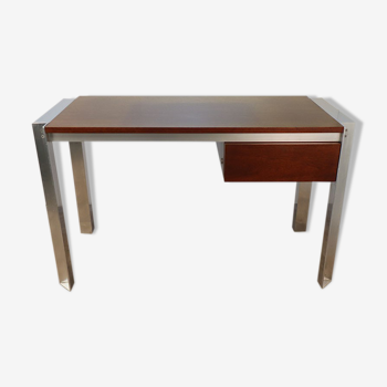 Vintage Georges Frydman desk in teak and aluminum 1970