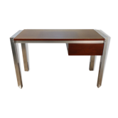 Vintage Georges Frydman desk in teak and aluminum 1970
