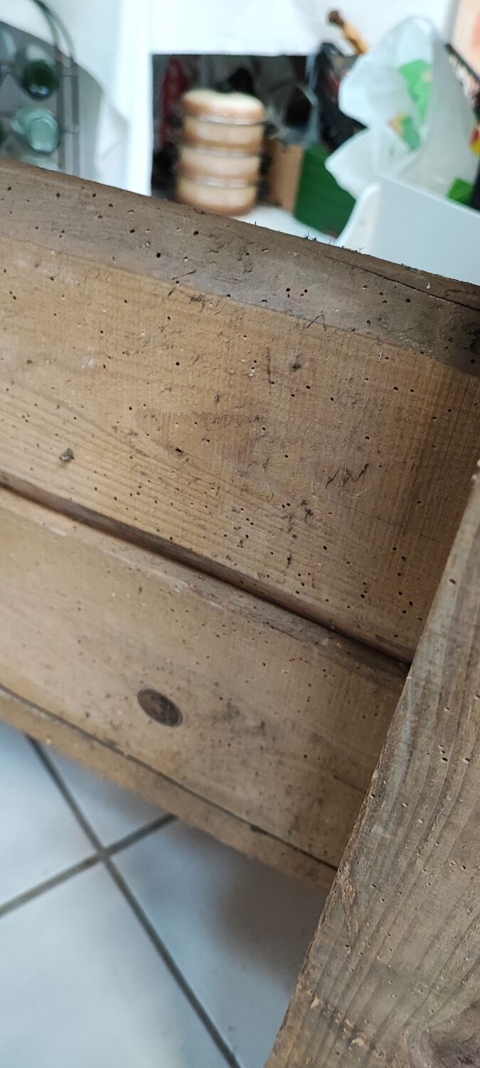 Vintage wooden workbench