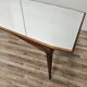 1950s wooden dining table with mirrored top